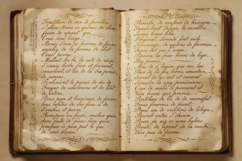 Illustration d'un cours sur les proverbes dans une école française traditionnelle